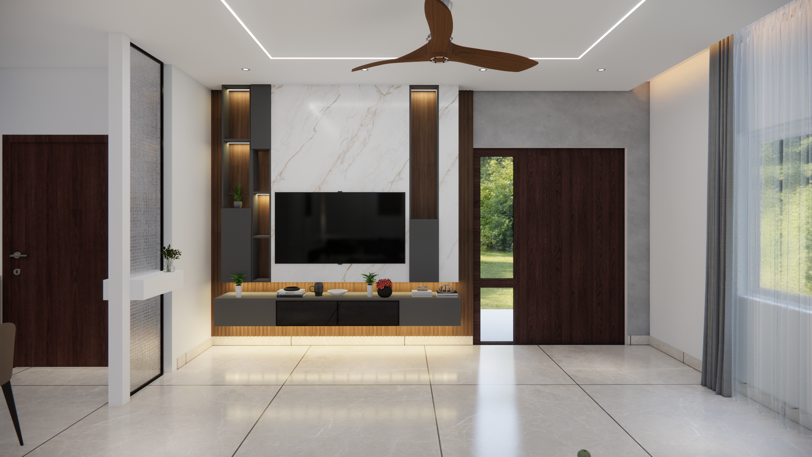 Living Area with Partition